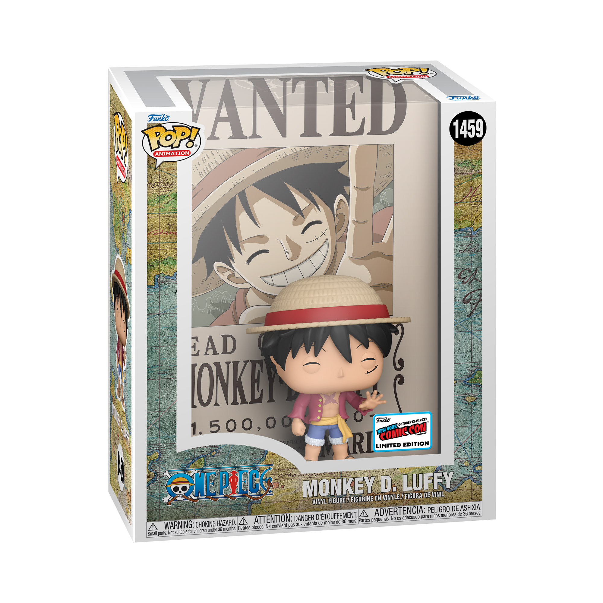 NYCC exclusive Pop! Poster of Pop! Monkey D. Luffy with Wanted Poster.